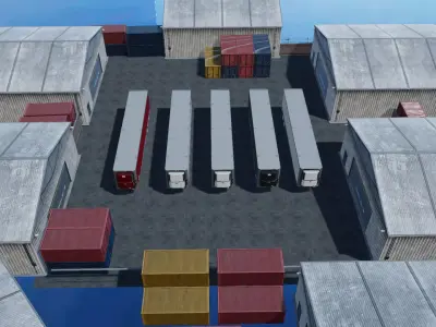 Refrigerated van trailer unity asset Low-poly 3D model
