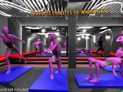 Power Gym Training animations - Motion Cast20 Vol2 3D model