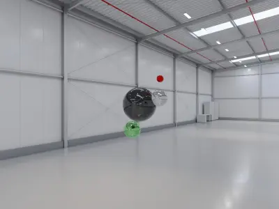 HDRI - Industrial Warehouse Interior 14 - 16384x8192 Texture