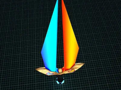 3D Fantastic sword Ice and Fire Free low-poly 3D model