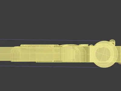 AR Rifle Pendant Gold Silver Platinum Luxury Jewelry  3D print model