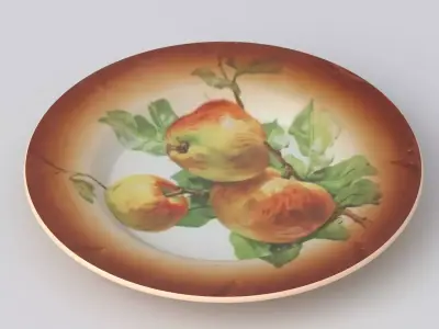 Antique and vintage plate v9 3D model