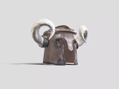 Horned Helmet Low-poly 3D model
