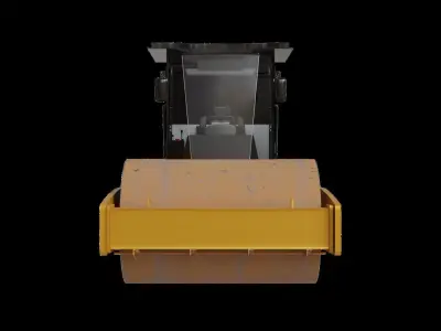 Soil Compactor SEM 510 Low-poly 3D model