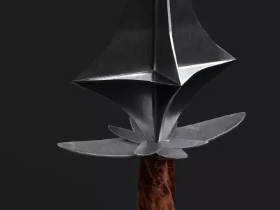 Assassin Lotus Dagger Low Poly Low-poly 3D model