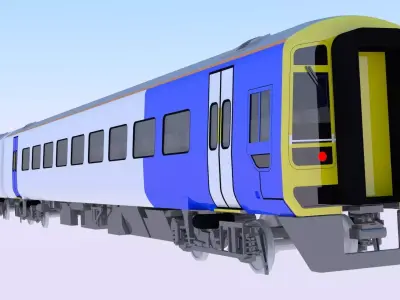 UK train exterior 3D model