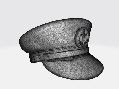 Captain hat 3D model purchase