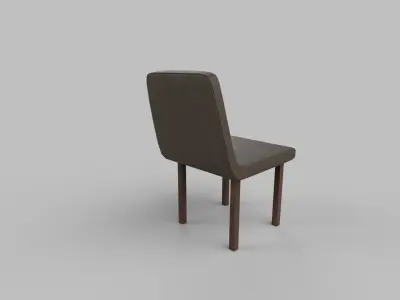 chair leather Low-poly 3D model
