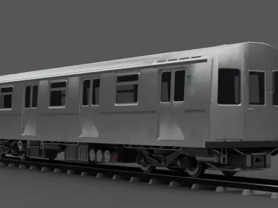 newyork subway train Low-poly 3D model
