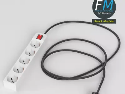 Type F Strip and Plug 3D model