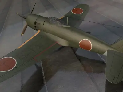 Mitsubishi A7M1 Reppu - aka SAM 3D model