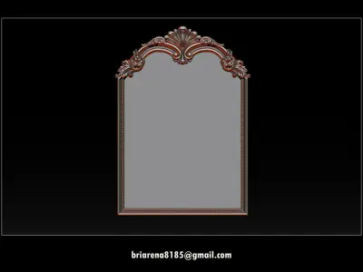 3D Frame - Wood Carving STL Model for CNC Router 3D print model 3