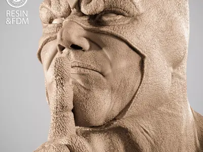 Wicked Marvel Black Bolt Portrait Bust 3D print model