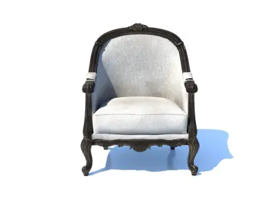 Royal Antique Armchair   PBR Realistic 3D Model  Free Download Low-poly 3D model