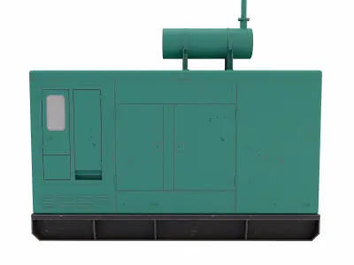 Silent Generator Lowpoly 3d model Low-poly 3D model