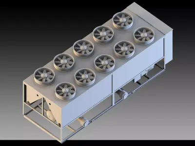 Industrial HVAC System and Components 3D model