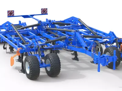 Soil Cultivator   Low-poly 3D model