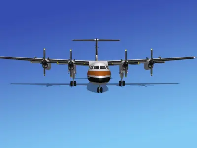 Dehavilland DHC-7 Air Wisconsin 3D model