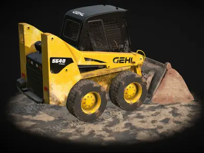 Skid steer Loader Lowpoly Low-poly 3D model