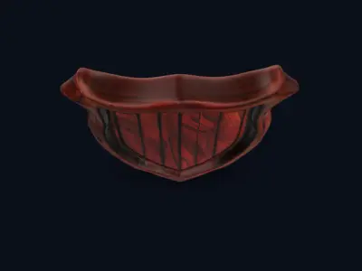 Wooden Shield Armor Low-poly 3D model