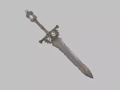 Rosewindow Colossus Blade Legendary Dark Fantasy Greatsword Low-poly 3D model