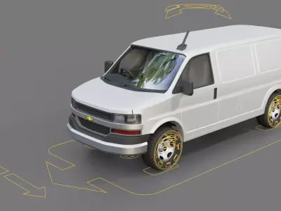  Chevrolet Express cargo van 2022 3D model