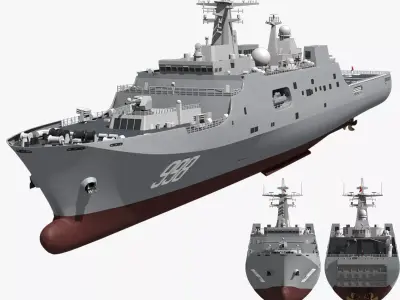 3D Kunlunshan Amphibious transport dock model 3D model