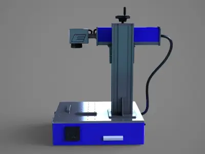 Fiber Laser Engraving Machine - Metal Engraving Machine Low-poly 3D model