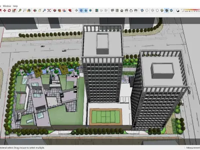 Sketchup Commercial Complex P9 3D model