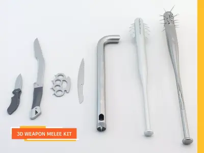 WEAPON MELEE KIT - SUBDIVISION READY 3D model