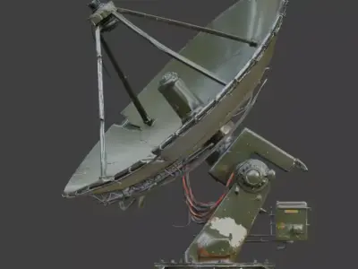 Military Surveillance Radar Station 3D Model Low-poly 3D model