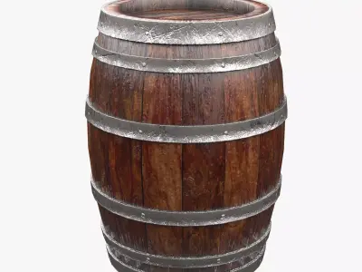 Barrel Gameredy  PBR Free 3D model