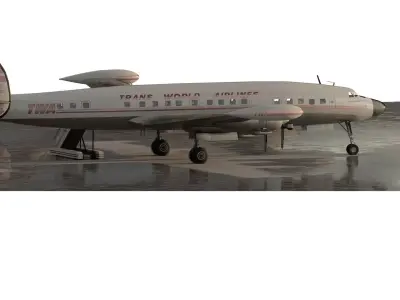 Lockheed L-1049G Super Constellation 1950s 3D model