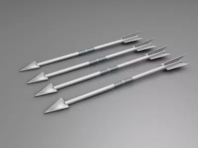 Flechas four metal arrows Free 3D model