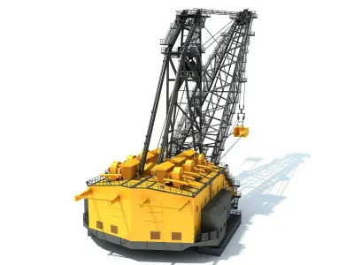 Dragline crane 3D model