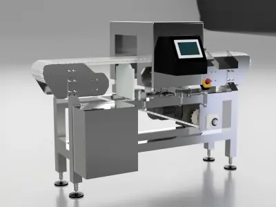 Conveyor Belt Model- Metal Detector 3D model
