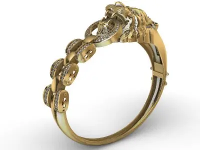 Very Popular Lion Bracelet  3D print model