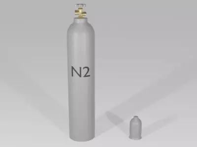 Gas cylinder Low-poly 3D model 14