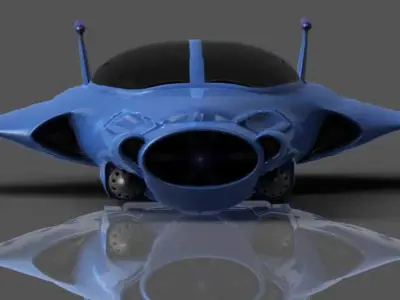 Aquaflyer spaceship 3D print model
