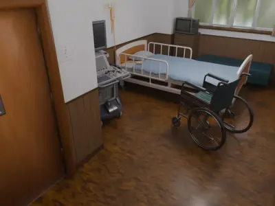 Private room at the hospital 3D model