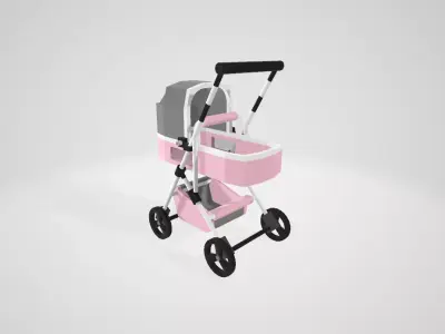 baby carriage Free 3D model