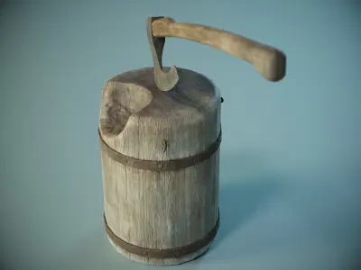  Executioner Axe Block PBR Low-poly 3D model