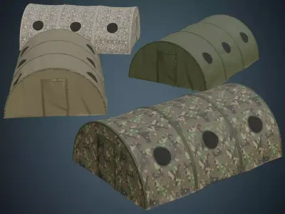 Tent 3A Low-poly 3D model