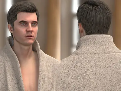 Man in Bathrobe 3D model