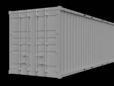 Cargo Container Ship Low-poly 3D model