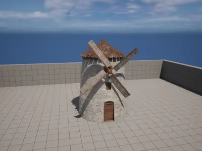 Low Poly Windmill Assets Low-poly 3D model