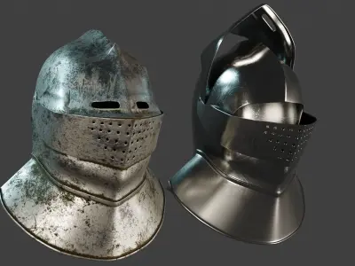 15th Knight Helmet 3D model
