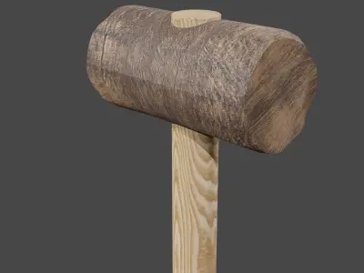 Wood Hammer 3D model