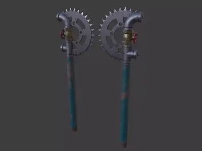 Zombie weapon Ax Free low-poly 3D model