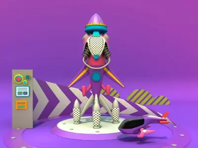 rocket 3D model order